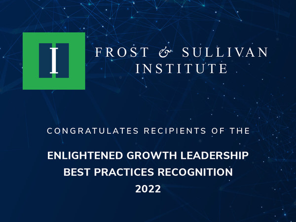 Frost & Sullivan Institute Recognizes Top Companies for Responsible Growth with the Enlightened Growth Leadership Awards, 2022