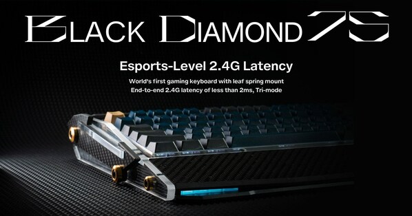 DRY STUDIO Launches Black Diamond 75 Mechanical Gaming Keyboard With Low-Latency 2.4G and Leaf Spring Mount